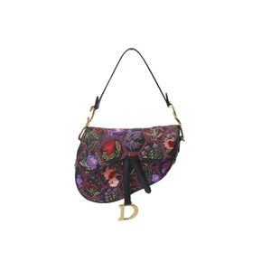 Christian Dior Saddle Bag One Shoulder Hobo botanical Floral Flower embroidered